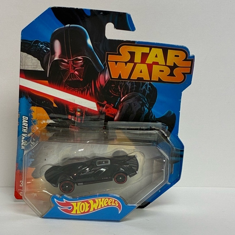 Hot Wheels Star Wars Car Darth Vader Die Cast Black Disney Damaged Box NEW